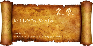 Kilián Viola névjegykártya